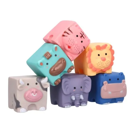 Miękkie Klocki Sensoryczne Zwierzęta 12 sztuk, Edukacyjny zestaw klocków dla malucha-1896735