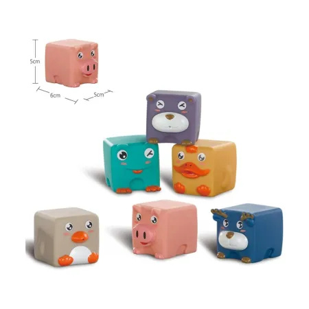 Miękkie Klocki Sensoryczne Zwierzęta 12 sztuk, Edukacyjny zestaw klocków dla malucha-1896738