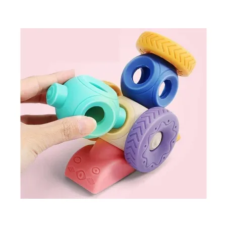 Miękkie Klocki Sensoryczne Figury geometryczne 13 sztuk, Edukacyjny zestaw klocków dla malucha-1896757