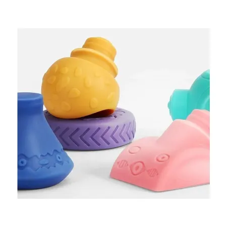 Miękkie Klocki Sensoryczne Figury geometryczne 13 sztuk, Edukacyjny zestaw klocków dla malucha-1896758