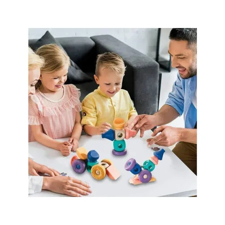 Miękkie Klocki Sensoryczne Figury geometryczne 13 sztuk, Edukacyjny zestaw klocków dla malucha-1896760