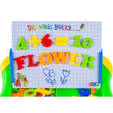 Wielofunkcyjna tablica magnetyczna 2w1, Pisak, Magnesy - literki, cyferki-1896839