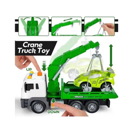 Multifunkcyjna Ciężarówka, Laweta, Dźwig, Transporter + Samochód 1:16-1897052