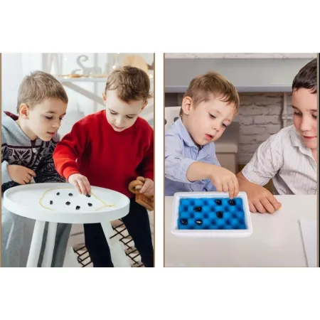 Gra Szachy Kamienie Magnetyczne Planszowa, Magnetyczna Gra Strategiczna, Magnetic Chess + Podkładka-1897059