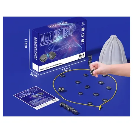 Gra Szachy Kamienie Magnetyczne Planszowa, Magnetyczna Gra Strategiczna, Magnetic Chess-1897063