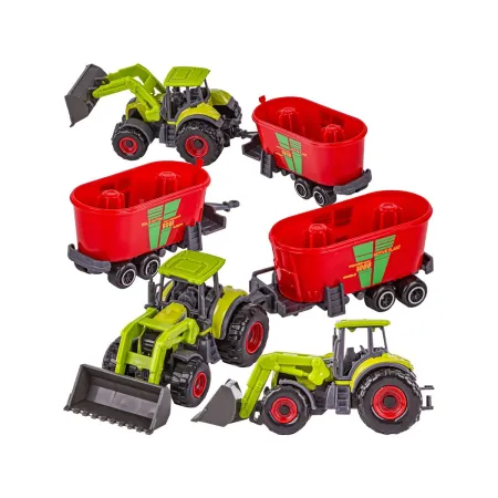 Zestaw Maszyn Rolniczych, Farma, Autka Traktory Resoraki + Akcesoria-1897234