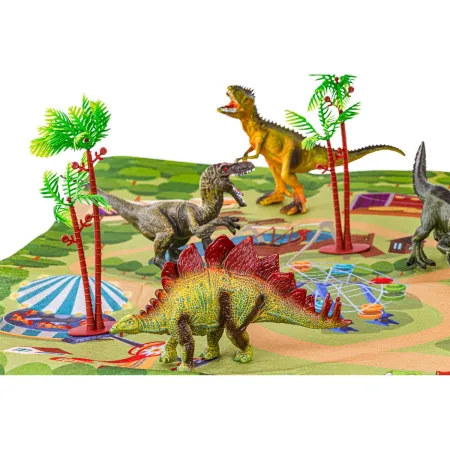 Zestaw Figurek Dinozaurów w kuferku + mata, Dinozaury 9 sztuk-1897417