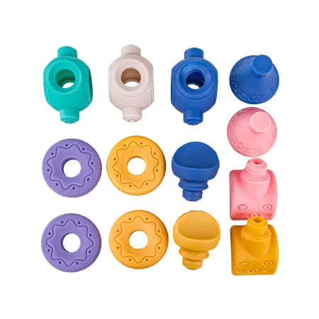 Miękkie Klocki Sensoryczne Figury geometryczne 13 sztuk, Edukacyjny zestaw klocków dla malucha-1897465