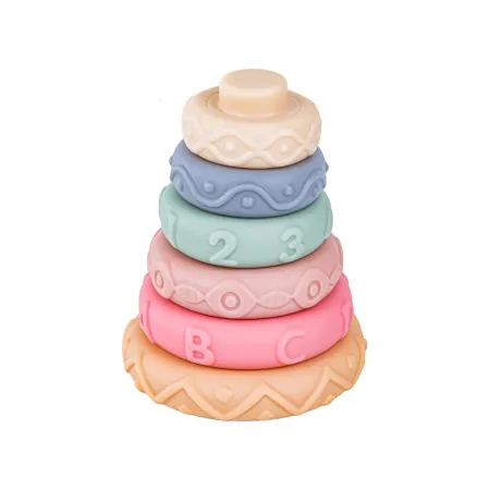 Klocki Sensoryczne dla malucha, Miękkie Klocki, Cyferki, Figury geometryczne, Kształty, Wieża 23 sztuki-1897469