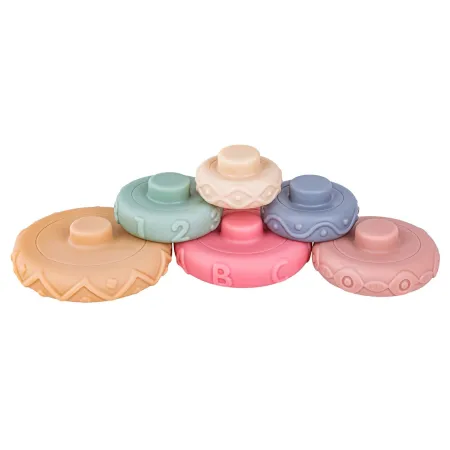 Klocki Sensoryczne dla malucha, Miękkie Klocki, Cyferki, Figury geometryczne, Kształty, Wieża 23 sztuki-1897470