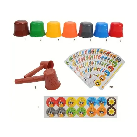 Gra zręcznościowa na refleks ZBUDUJ WIEŻĘ KUBKI, Ułóż kolorowe kubeczki-1897526