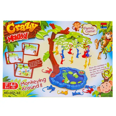 Gra zręcznościowa Crazy Monkey SPADAJĄCE MAŁPKI Skaczące Małpy, Drzewko-1897805