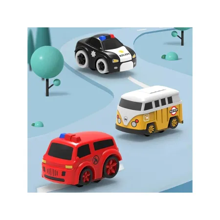 Interaktywny Tor Przeszkód + Pojazdy, Zjazd Samochodowy Parking Zjeżdżalnia-1898041