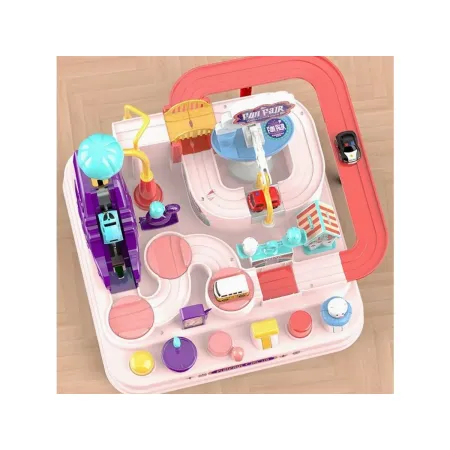 Interaktywny Tor Przeszkód + Pojazdy, Zjazd Samochodowy Parking Zjeżdżalnia-1898045