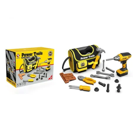 Torba Narzędziowa Zestaw Narzędzi Dla Małego Majsterkowicza, Wkrętarka + Akcesoria-1898134