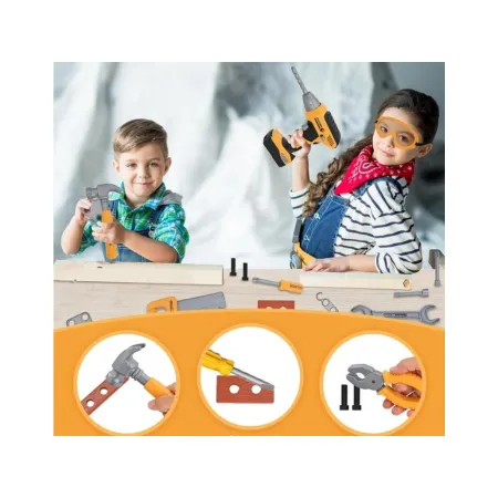 Torba Narzędziowa Zestaw Narzędzi Dla Małego Majsterkowicza, Wkrętarka + Akcesoria-1898136