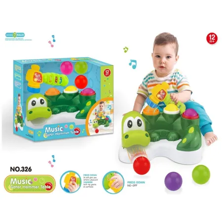 Zręcznościowa gra dla najmłodszych Zbijak, Wbij Piłeczkę, Wesoły Krokodyl-1898190