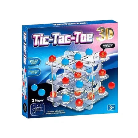 Gra logiczna TIC TAC TOE Układanka Łamigłówka, Kółko Krzyżyk 3D, 3 w Rzędzie-1898211