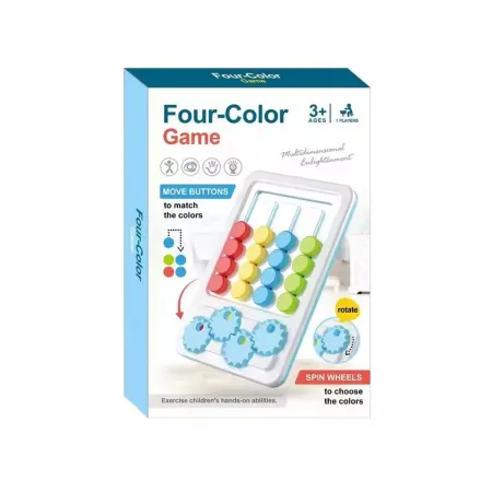 Gra Logiczna Dla Dzieci, Układanka LABIRYNT Cztery Kolory-1898225
