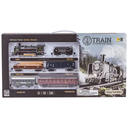 Elektryczna Kolejka Lokomotywa - Parowóz + 5 Wagonów-1898444