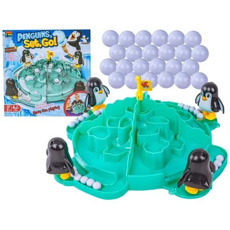 Rodzinna gra zręcznościowa, planszowa PINGWINKOWE PIŁKARZYKI, Piłka nożna "Penguins, Set, Go!"