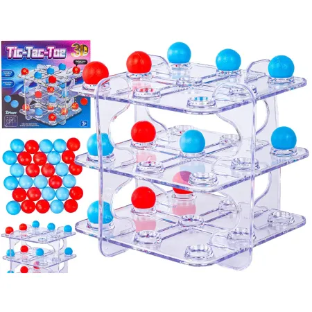 Gra logiczna TIC TAC TOE Układanka Łamigłówka, Kółko Krzyżyk 3D, 3 w Rzędzie
