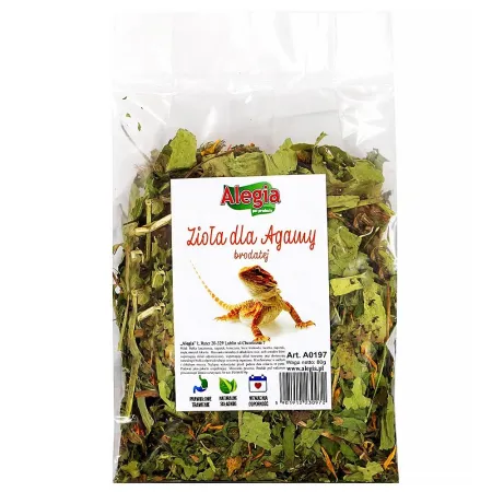 Alegia - zioła z larwą mącznika dla Agamy Brodatej 80g-1899319