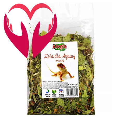 Alegia - zioła z larwą mącznika dla Agamy Brodatej 80g-1899320