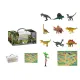 Zestaw Figurek Dinozaurów w kuferku + mata, Dinozaury 9 sztuk-1896414