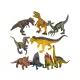 Zestaw Figurek Dinozaurów w kuferku + mata, Dinozaury 9 sztuk-1897407