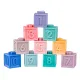 Klocki Sensoryczne dla malucha, Miękkie Klocki, Cyferki, Figury geometryczne, Kształty, Wieża 23 sztuki-1897471