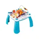 Edukacyjny Interaktywny Stolik Dla Dzieci 2w1 POJAZDY Pianinko Rakieta Akcesoria Niebieski-1897884