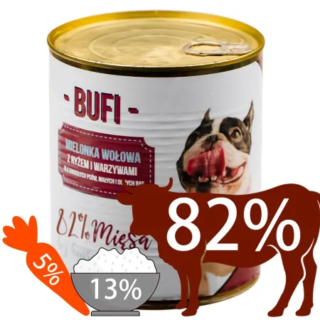 Bufi Karma dla Psów Premium - 82% mięsa 415g-1901657