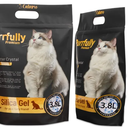 Catario Purrfully Premium - żwirek silikonowy dla kota 3,8L - 80 sztuk-1901787