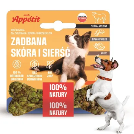 Comfy Appetit - kość dla psa skóra i sierść 10cm 35g-1902314