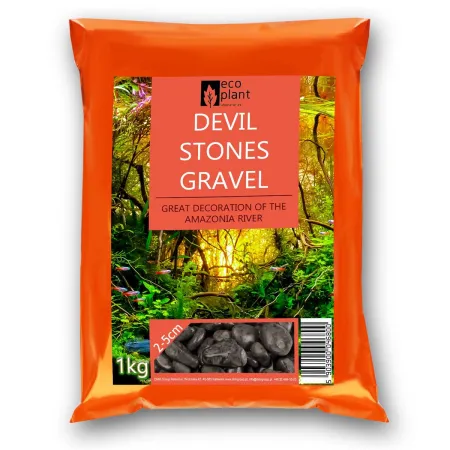 Eco Plant Devil Stones 1kg - kamienie czarne otoczak 20-50mm-1902981