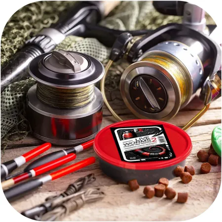 Fishing Expedition Live Worms No.2 - żywe czerwone robaki rozmiar 2-1903821