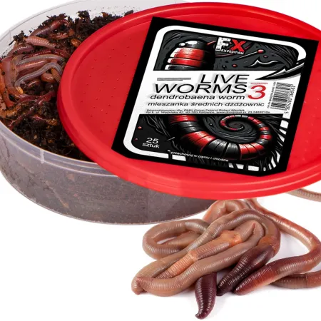 Fishing Expedition Live Worms No.3 - żywe robaki Dendrobena rozmiar 3-1903827