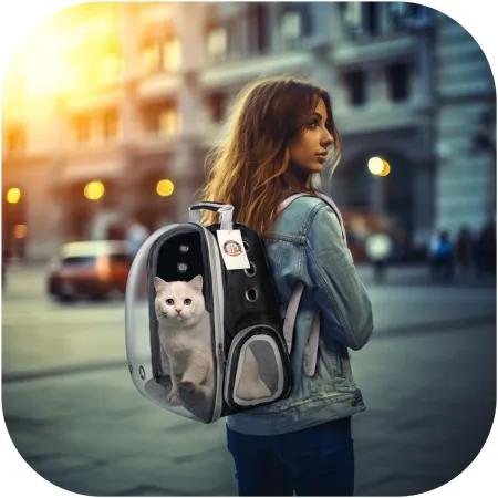 Furrever Friends CatVision Black - plecak transporter dla kota i psa-1904131