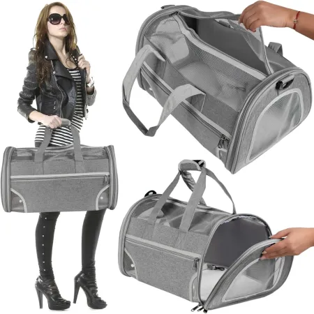 Furrever Friends Fluffy Bag Gray - transporter dla kota i psa-1904283