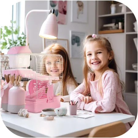 Furrever Friends Miku Homie L Pink - klatka dla małych gryzoni kompletny zestaw-1904531