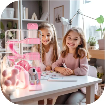 Furrever Friends Miku Skyscraper Pink - klatka dla małych gryzoni kompletny zestaw-1904637