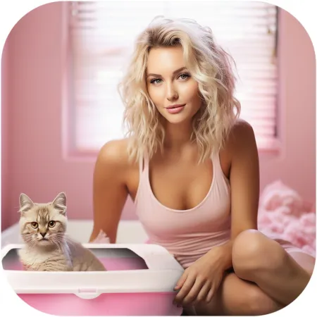 Furrever Friends Purrfect Box Pink with Scoop - duża kuweta z łopatką-1904728