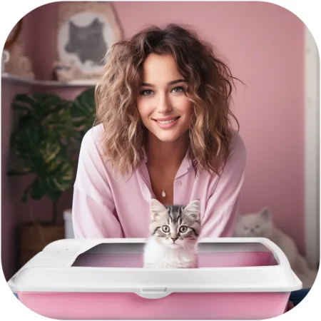 Furrever Friends Purrfect Box Pink with Scoop - duża kuweta z łopatką-1904730