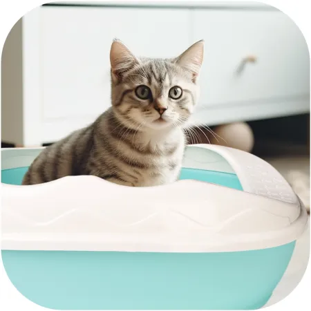 Furrever Friends Purrfect Point Turquoise with Scoop - mała kuweta z łopatką-1904750