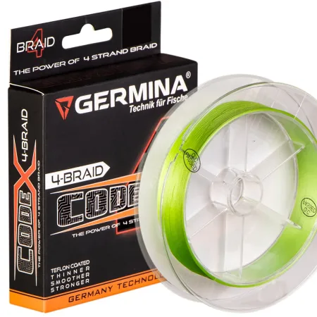 Germina 4-BRAID CODE 0,12mm GREEN - plecionka wędkarska 150m-1905904