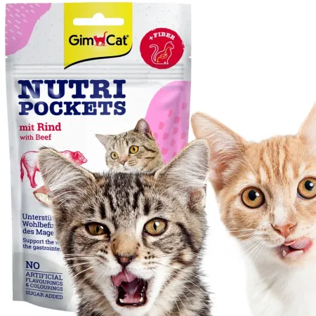 GimCat Nutri Pochets Fiber - kocie przysmaki na kłaczki-1906114