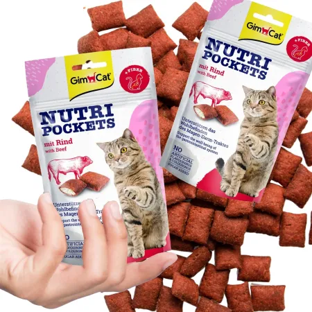 GimCat Nutri Pochets Fiber - kocie przysmaki na kłaczki-1906115