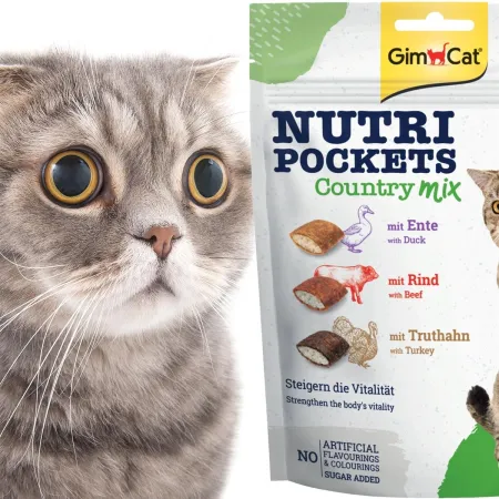 GimCat Nutri Pockets Country MIX - kocie przysmaki multiwitamina 150g-1906136