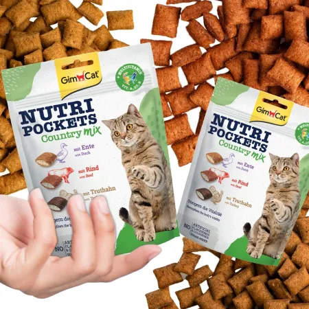 GimCat Nutri Pockets Country MIX - kocie przysmaki multiwitamina 150g-1906139